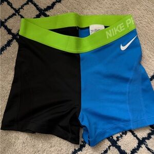 Nike Pro Blue and Black Training Shorts
